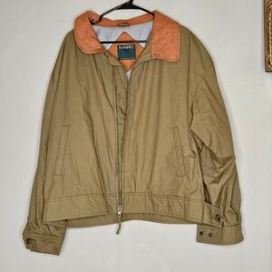 Vtg Andrew Marc Bomber Jacket XL Preppy 90s Utility Light Dad‎ Classic Outdoor